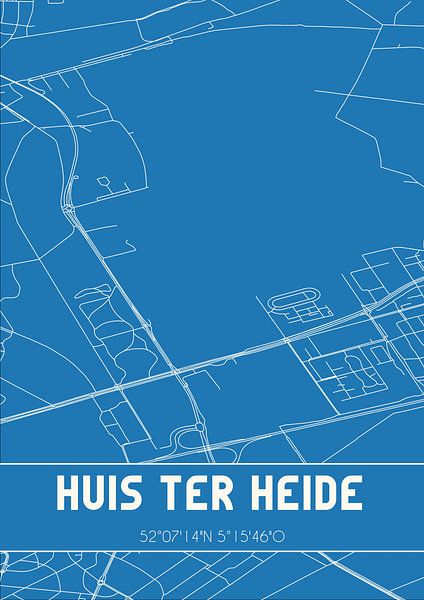 Blauwdruk | Landkaart | Huis ter Heide (Utrecht) van Stad & Wand