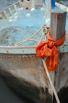 Oude vissersboot van Yvette Moeskops