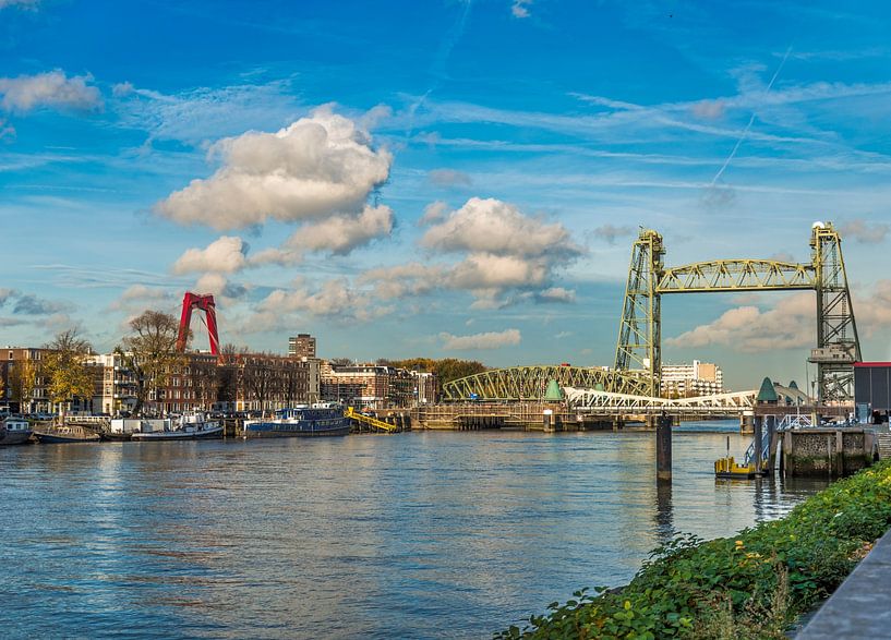 the maasbrug or the hef in rotterdam over the river maas by ChrisWillemsen