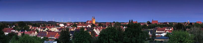 Jüterbog Panorama at the blue hour by Frank Herrmann