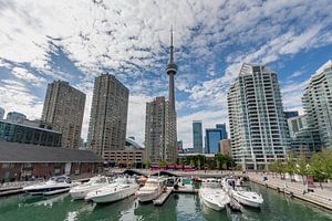 Haven van Toronto met CN Tower op de achtergrond