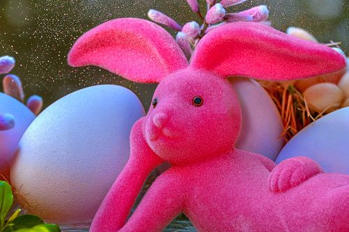 De volkomen ontspannen paashaas