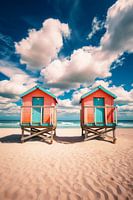 Beach houses on the North Sea