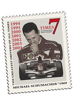 Michael Schumacher Briefmarke von Theodor Decker