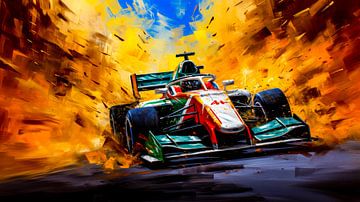 Through the fire to the top by Klaus Tesching - Art-AI