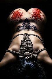 Waxed and tied up girl