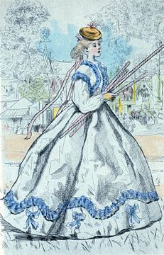1866, Women's fashion in nineteenth-century Paris, Boutet, Henri (1851-1919)