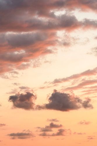 Avondgloed in de Wolken Zonsondergang Pastel tinten