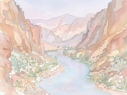 Rivierloop in het Atlasgebergte