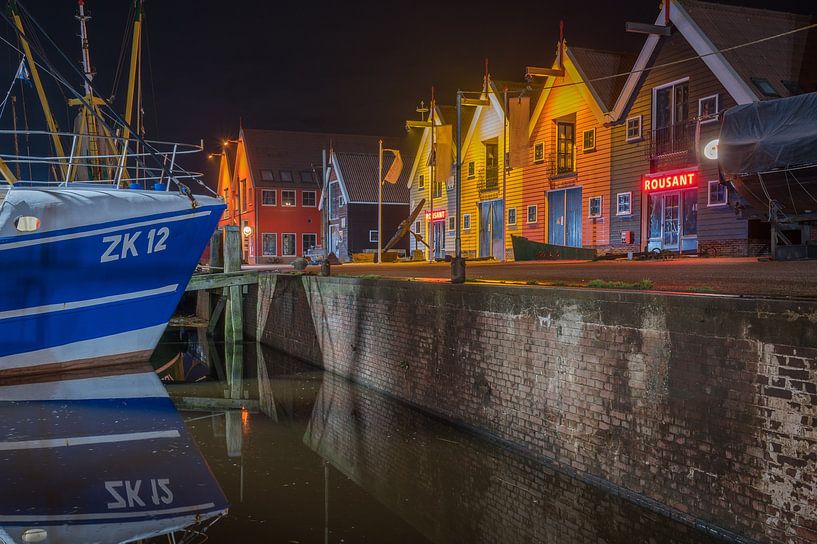 Le port de Zoutkamper de nuit avec ZK12 par Jan Georg Meijer
