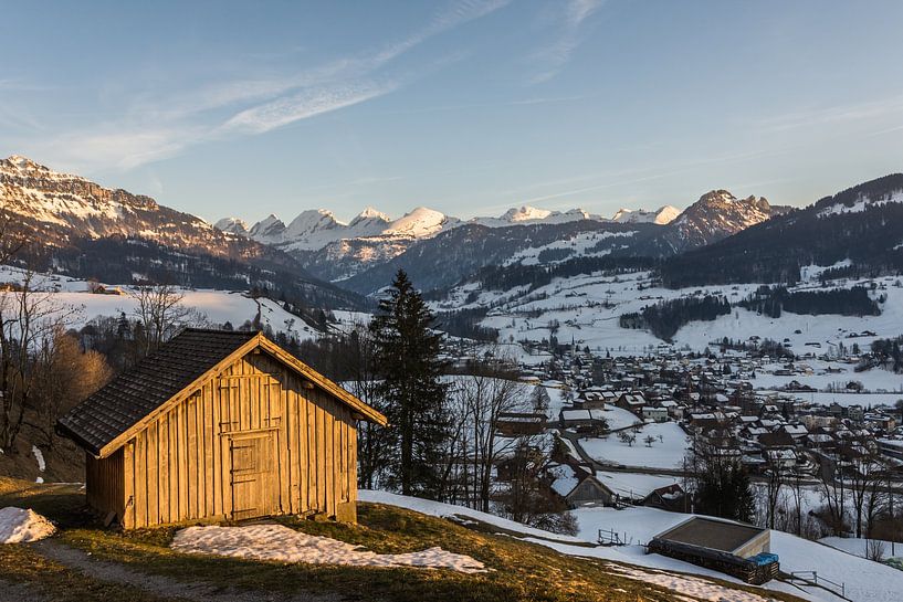 Blick auf die Churfirsten in der Schweiz von Conny Pokorny