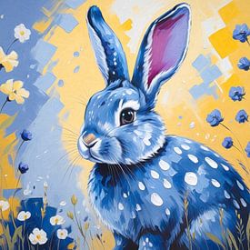 Weißgeflecktes Kaninchen von Jutta Maria Pusl
