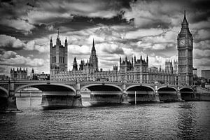 LONDON Houses of Parliament & Westminster Bridge sur Melanie Viola