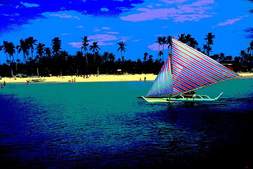 Zeilen in een droomlandschap