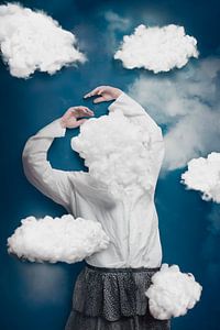 Mit dem Kopf in den Wolken - ADHS-Kunstwerk | Einzigartige Wanddekoration für Zuhause oder das Büro