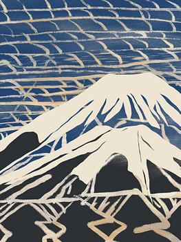 De rust van de berg Fuji