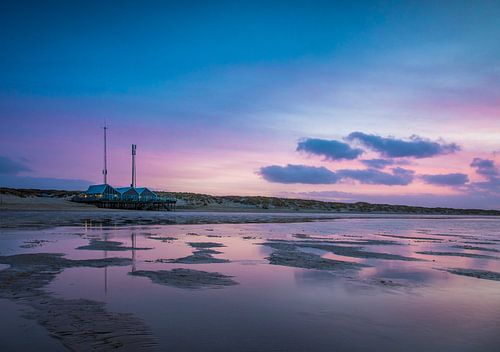 Blaue Stunde auf dem Wattenmeer, Texel
