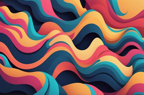 Kleurrijke abstracte oceaan golven achtergrond