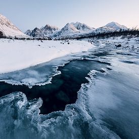 Frozen river - Lyngen Alps, Norway by Martijn Smeets