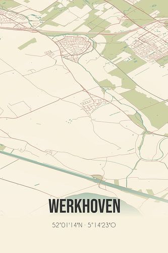 Alte Karte von Werkhoven (Utrecht)