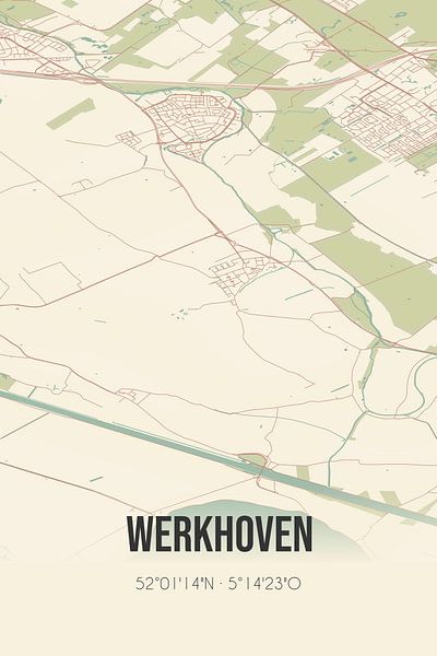 Vintage map of Werkhoven (Utrecht) by Prints of Place