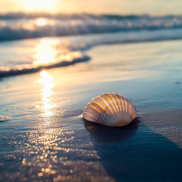 Snail on the beach by Poster Art Shop