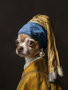 Chihuahua met de parel van TheXclusive Art