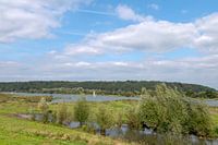 Opheusden Netherlands.  View over the Lower Rhine with Grebbeberg in the distance.