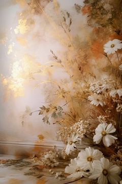Flowers Rococo Painting by Preet Lambon