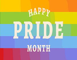 Glücklich Stolz Monat Farbe Malerei Text Kunst von Art Kingdom