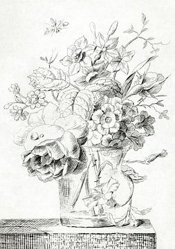 Kostbare bloemen in vaas van Mad Dog Art