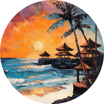 Bali strand zonsondergang artistiek