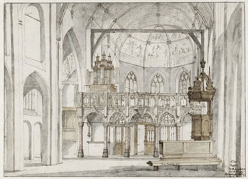 Interieur sint Pieterskerk Den Bosch uit 1632