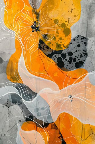 Modern bloemenschilderij