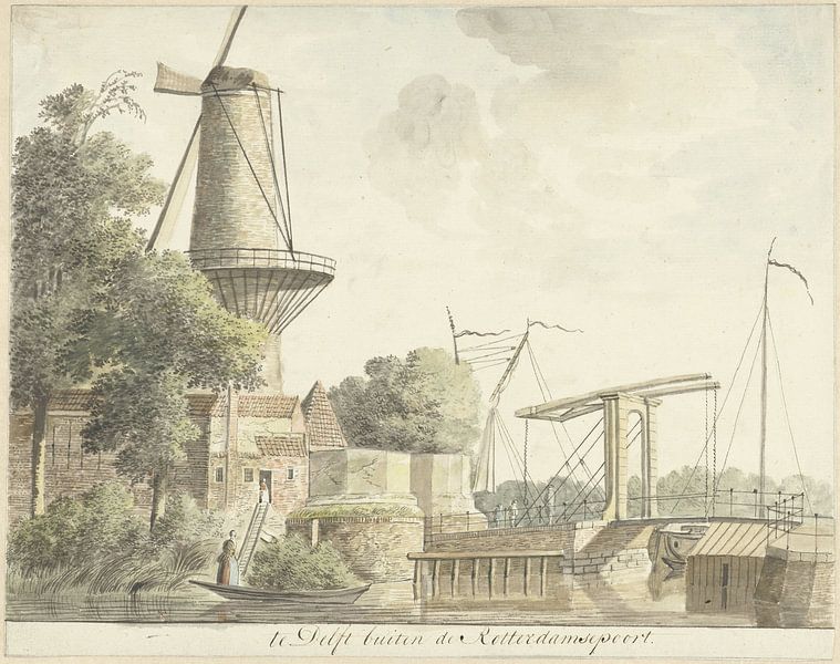 Rotterdamse Poort in Delft, Hendrik Tavenier, 1784 von Marieke de Koning