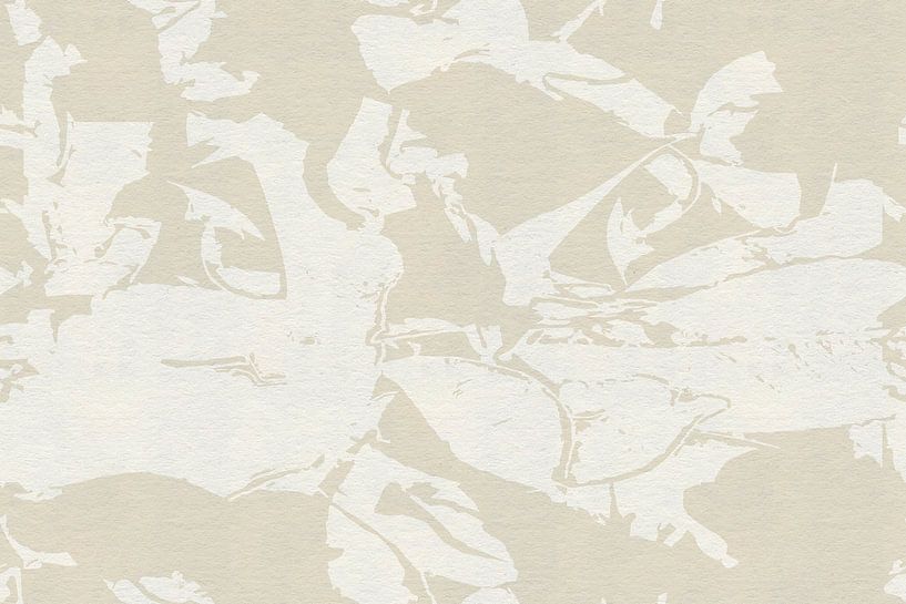 Cream background with leaf forms by Dina Dankers