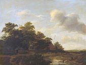 Landschaft mit Bauernhof, Jan Vermeer van Haarlem von Marieke de Koning Miniaturansicht
