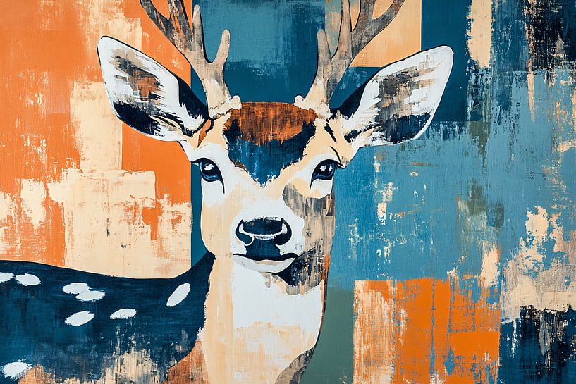 Colourful deer in pop art style by Imperial Art House
