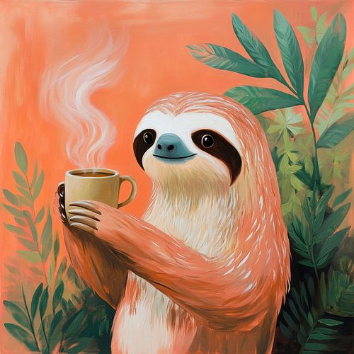Gezellige luiaard koffie verwennerij