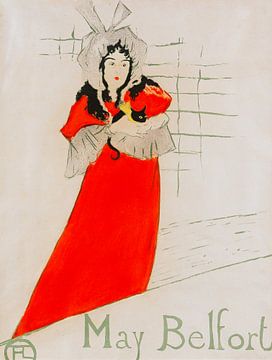 May Belfort, HENRI DE TOULOUSE-LAUTREC, 1895 van Atelier Liesjes