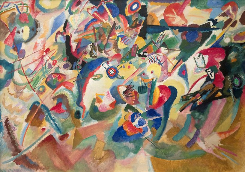 Skizze 3 für die Komposition VII, Wassily Kandinsky von Meesterlijcke Meesters