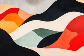 Coloured wave patterns by Poster Art Shop