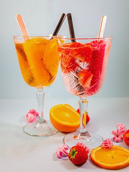 Boissons fruitées pétillantes d'été