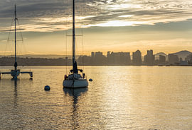 Boats At Rest Sunrise - San Diego by Joseph S Giacalone Photography