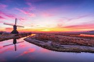 Moulin à vent au lever du soleil par Maikel Brands Aperçu