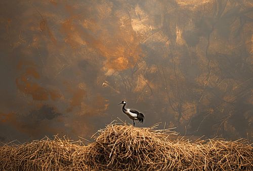 Crane in the Hay