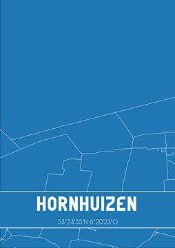 Blauwdruk | Landkaart | Hornhuizen (Groningen) van Rezona