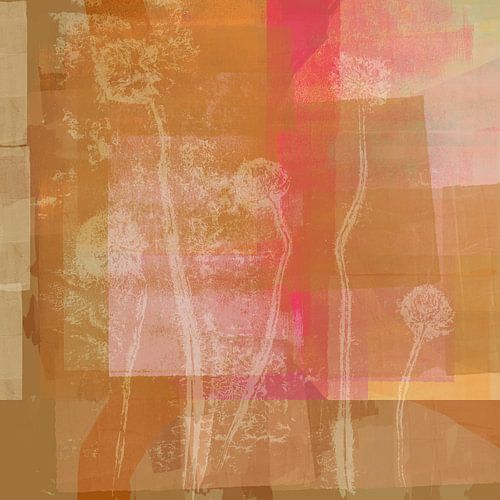 Vintage planten in warme aardse kleuren