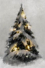 Christmas Tree Under Snow by Treechild