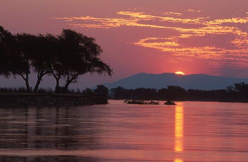 Afrika, zonsondergang
